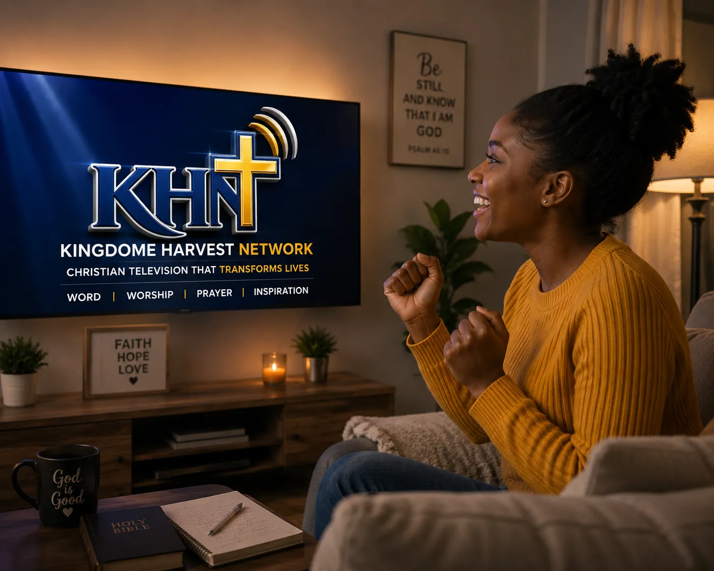 Lady watching KHN